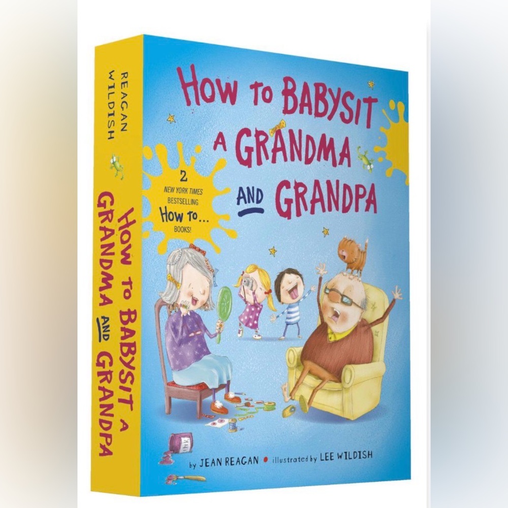 How to Babysit a Grandma and Grandpa Board Book Boxed Set New